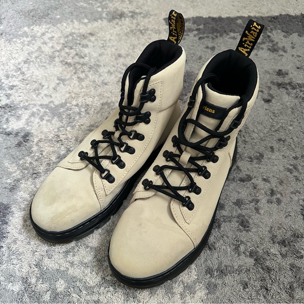 Dr Martens Cream Boots High Suede doc martens Combs